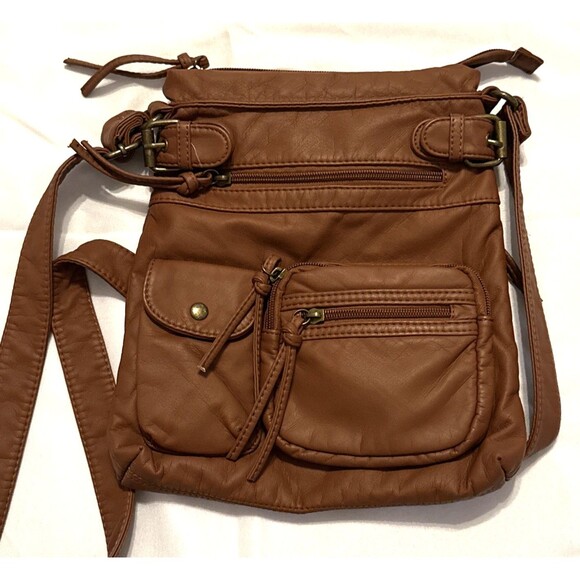 Scarleton Brown Crossbody Shoulder Satchel Handbag Purse 10"X12" - Picture 1 of 9
